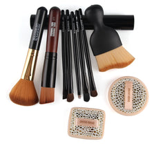 Cargar imagen en el visor de la galería, MAANGE 10 in 1 Cosmetic Set Makeup Brushes Professional Makeup Kit Eye Lip Foundation Brush Set Power Puff Sponge Daily Set Tool