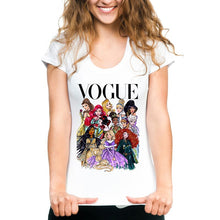 Cargar imagen en el visor de la galería, VOGUE Punk Princess Printed T Shirt Summer Style Fashion Women T-Shirt Funny Harajuku Short Sleeve lovely tops