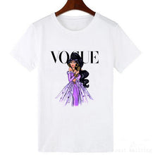 Cargar imagen en el visor de la galería, VOGUE Punk Princess Printed T Shirt Summer Style Fashion Women T-Shirt Funny Harajuku Short Sleeve lovely tops