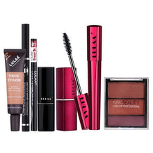 Cargar imagen en el visor de la galería, LULAA Make up Set 7 PCS Face Powder Foundation Lipstick Eyeshadow Eyeliner Mascara Eyebrow pencil  Ladies Makeup Kit Gift