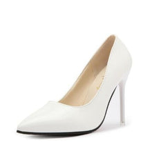 Cargar imagen en el visor de la galería, Plus Size 34-44 Hot Women Shoes Pointed Toe Pumps Patent Leather Dress High Heels Boat Wedding Zapatos Mujer Blue Wine Red