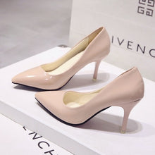 Cargar imagen en el visor de la galería, Plus Size 34-44 Hot Women Shoes Pointed Toe Pumps Patent Leather Dress High Heels Boat Wedding Zapatos Mujer Blue Wine Red
