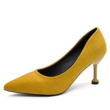 Cargar imagen en el visor de la galería, Marlisasa Femmes Hauts Talons Women Fashion Classic Flock High Heel Shoes Lady Office Grey High Heel Shoes Female Pumps F2912