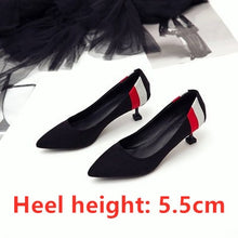Cargar imagen en el visor de la galería, Marlisasa Femmes Hauts Talons Women Fashion Classic Flock High Heel Shoes Lady Office Grey High Heel Shoes Female Pumps F2912
