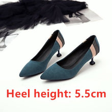 Cargar imagen en el visor de la galería, Marlisasa Femmes Hauts Talons Women Fashion Classic Flock High Heel Shoes Lady Office Grey High Heel Shoes Female Pumps F2912
