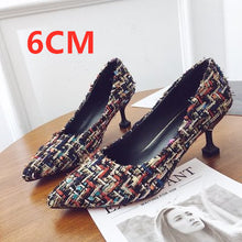 Cargar imagen en el visor de la galería, Marlisasa Femmes Hauts Talons Women Fashion Classic Flock High Heel Shoes Lady Office Grey High Heel Shoes Female Pumps F2912