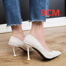Cargar imagen en el visor de la galería, Marlisasa Femmes Hauts Talons Women Fashion Classic Flock High Heel Shoes Lady Office Grey High Heel Shoes Female Pumps F2912