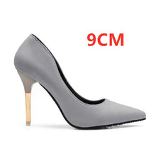 Cargar imagen en el visor de la galería, Marlisasa Femmes Hauts Talons Women Fashion Classic Flock High Heel Shoes Lady Office Grey High Heel Shoes Female Pumps F2912