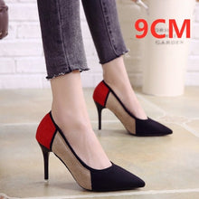 Cargar imagen en el visor de la galería, Marlisasa Femmes Hauts Talons Women Fashion Classic Flock High Heel Shoes Lady Office Grey High Heel Shoes Female Pumps F2912