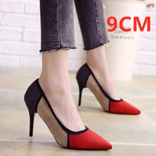 Cargar imagen en el visor de la galería, Marlisasa Femmes Hauts Talons Women Fashion Classic Flock High Heel Shoes Lady Office Grey High Heel Shoes Female Pumps F2912